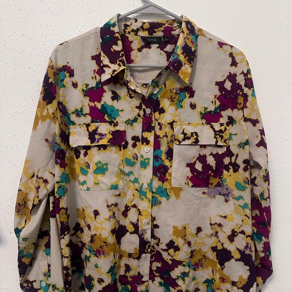 Apt. 9 Multicolor Abstract Blouse